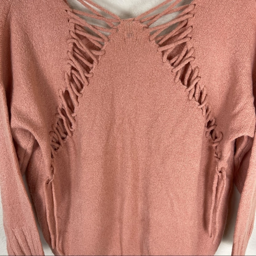 Uniq Back Lacing Slouchy Sweater - Picture 6 of 7